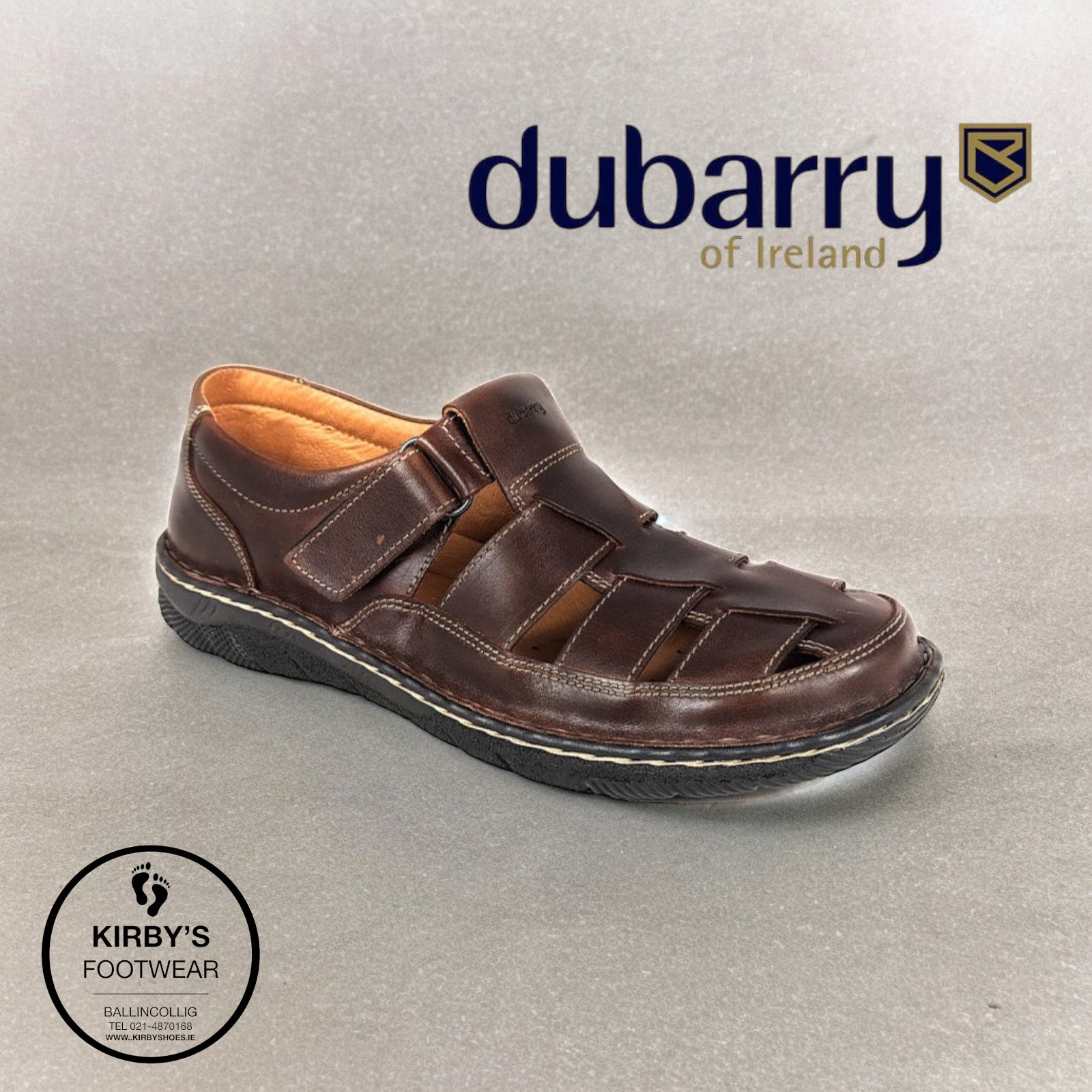 Dubarry Barta closed sandal chestnut Kirbys Footwear Ltd