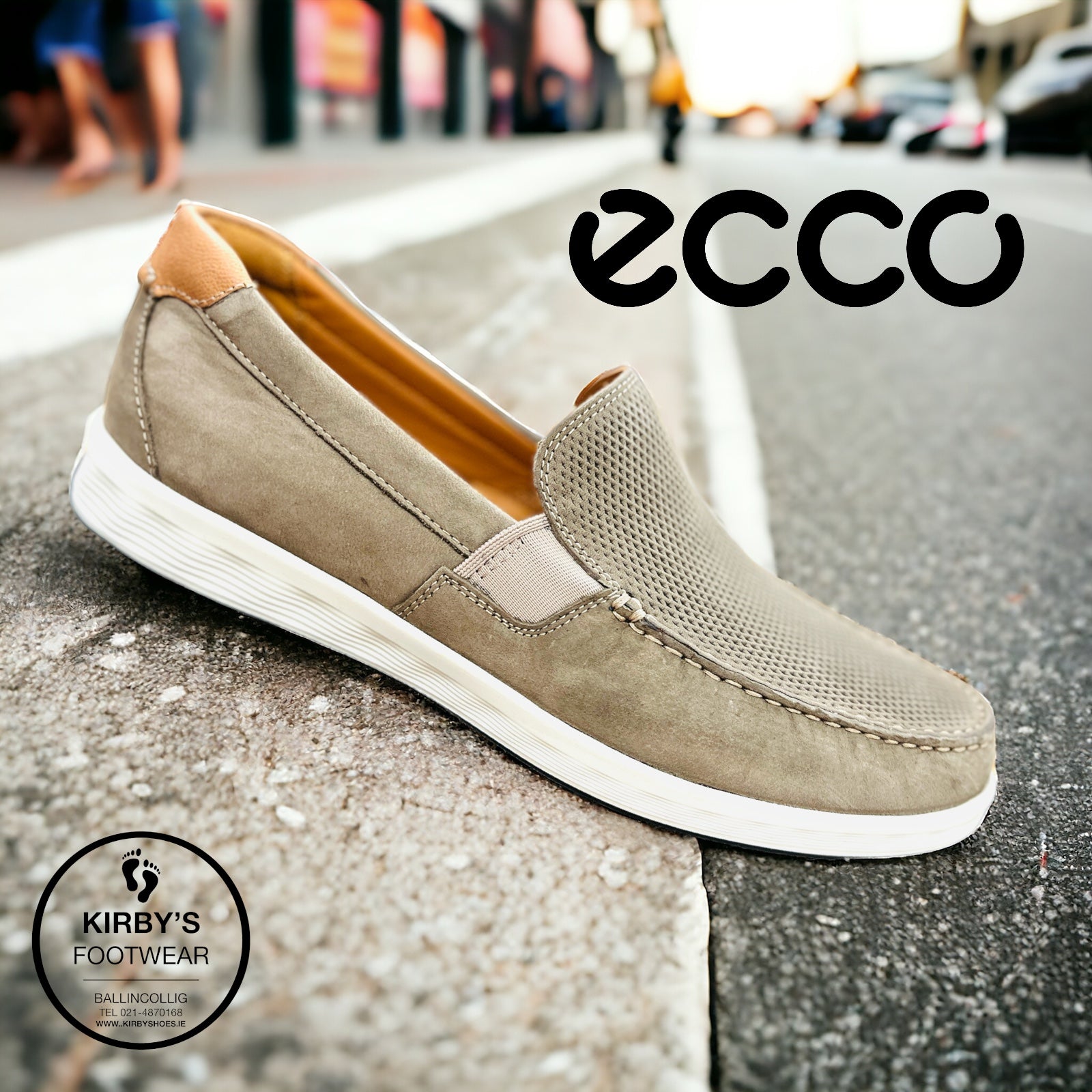 Ecco moccasin mens store grey