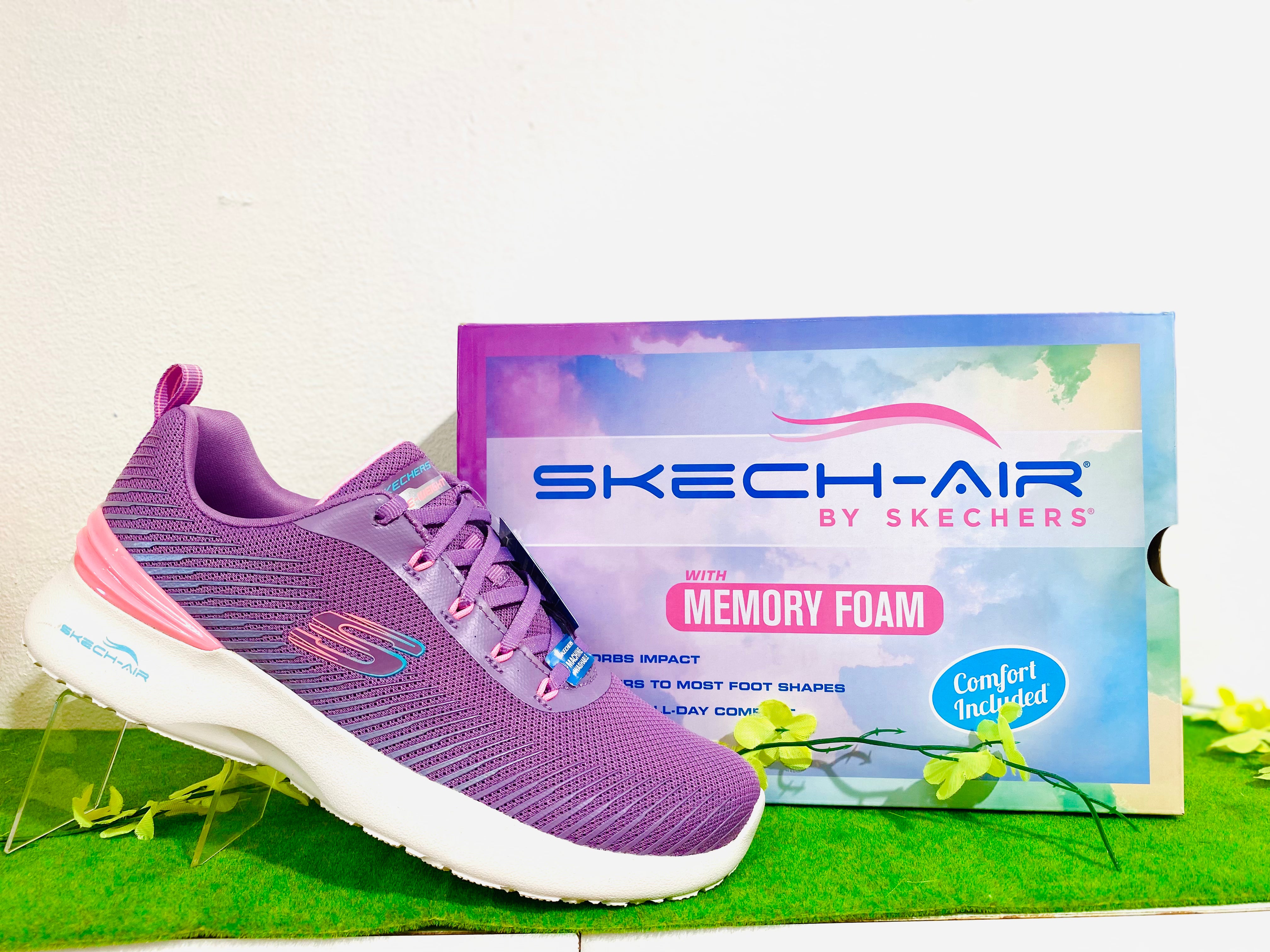 Skechers memory foam store purple