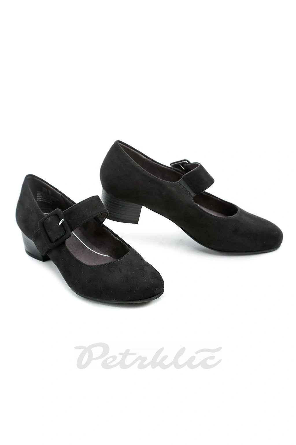 Jana black suede strap 22361