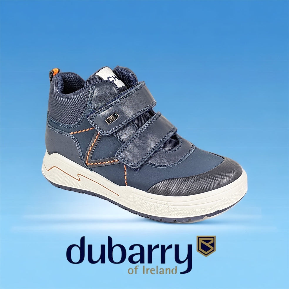 Dubarry Kaleb navy leather boot velcro waterproof