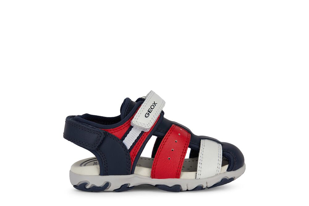 Geox Flaffee closed sandal navy red