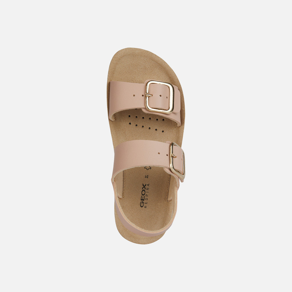 Geox Costarei rose leather sandal