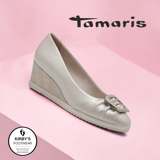 Tamaris wedge slip on - champagne - 22320