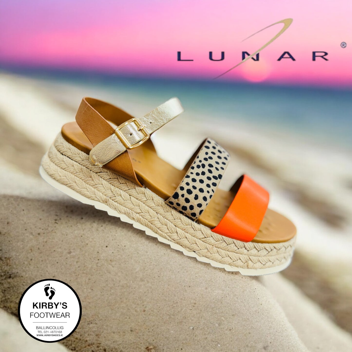 Lunar summer sandal - orange tan