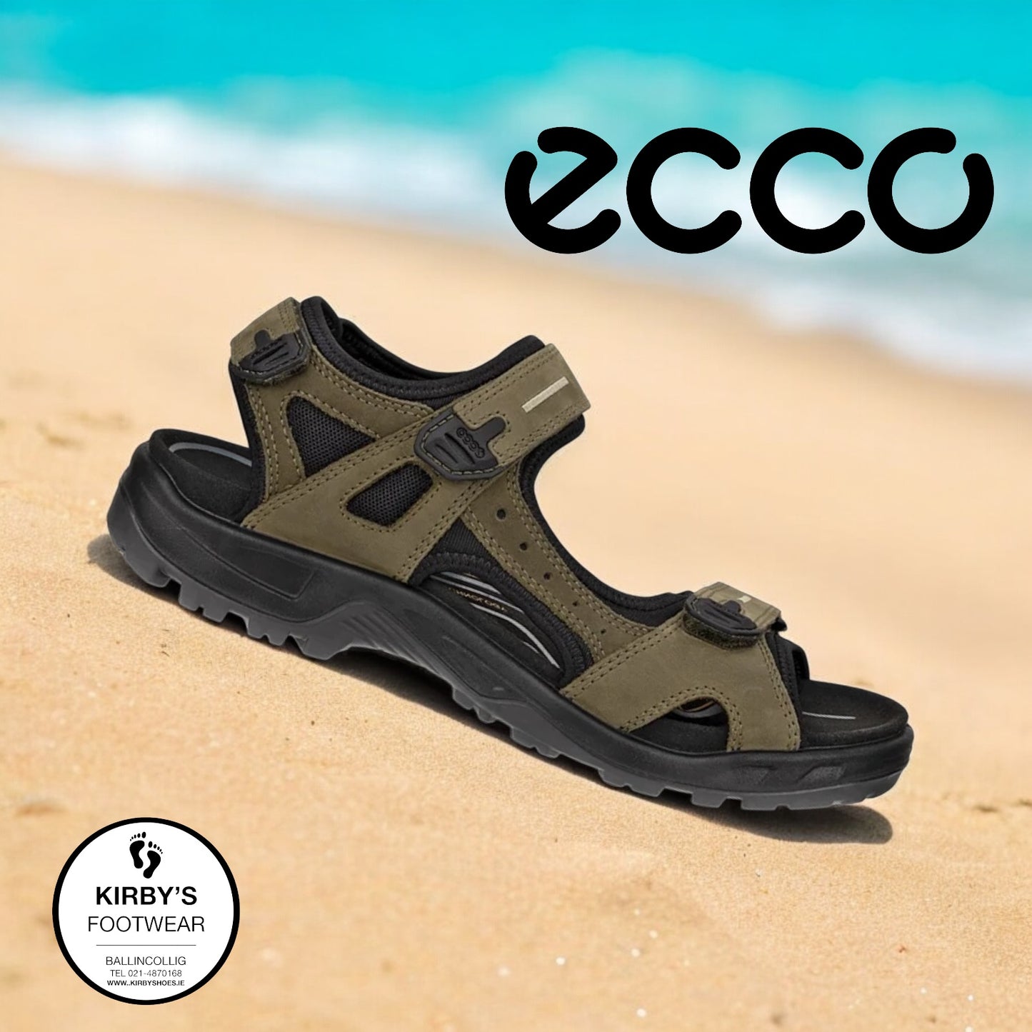 Ecco off road yacatan sandal espresso/cocoa - 69564