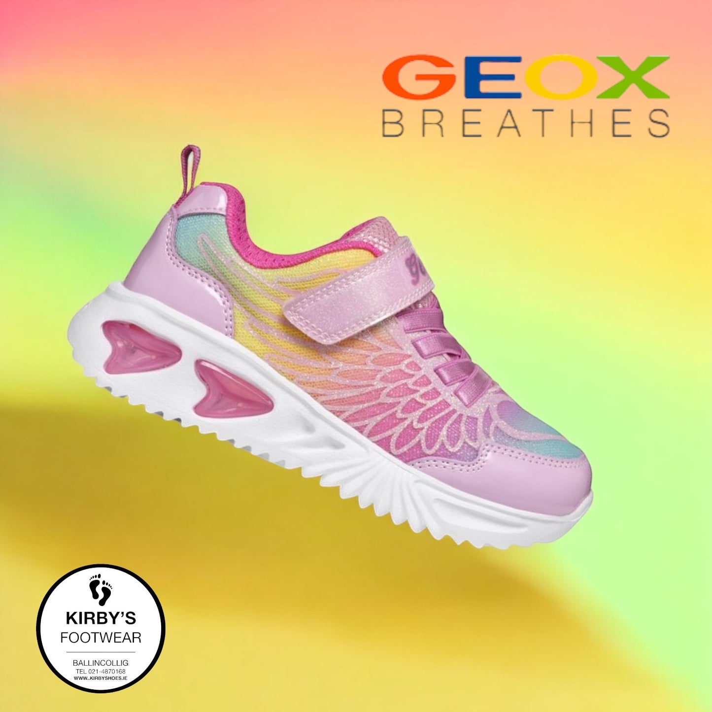 Geox Assister rainbow lights