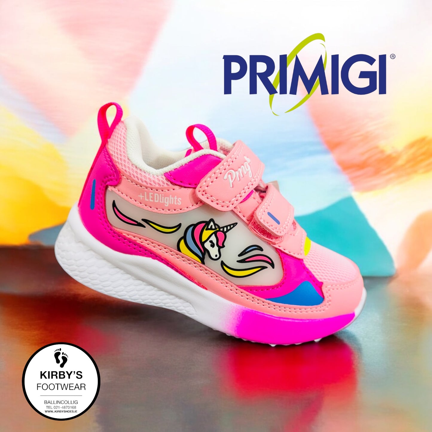 Primigi velcro trainer pink unicorn lights 79665