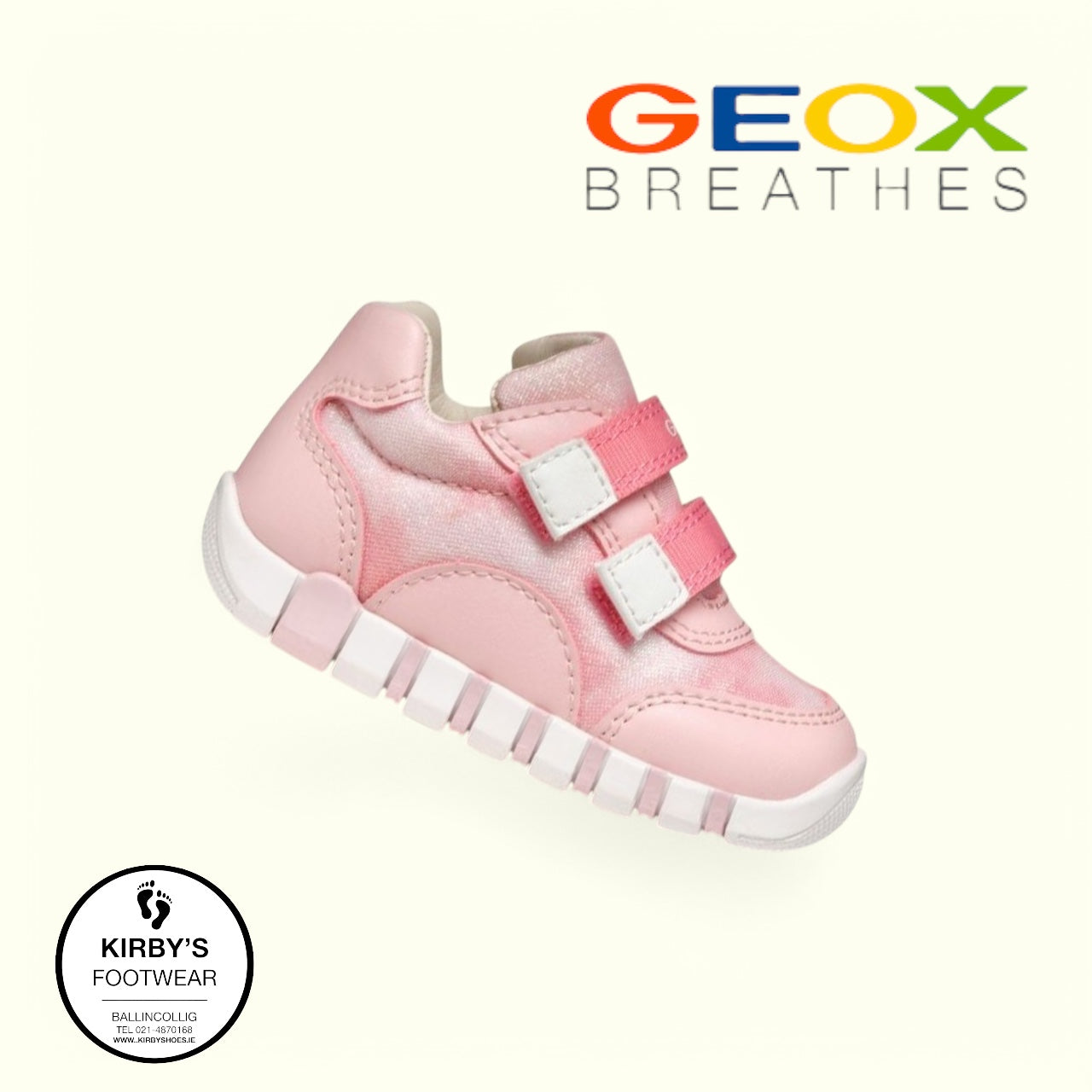 Geox Iupidoo velcro pink salmon