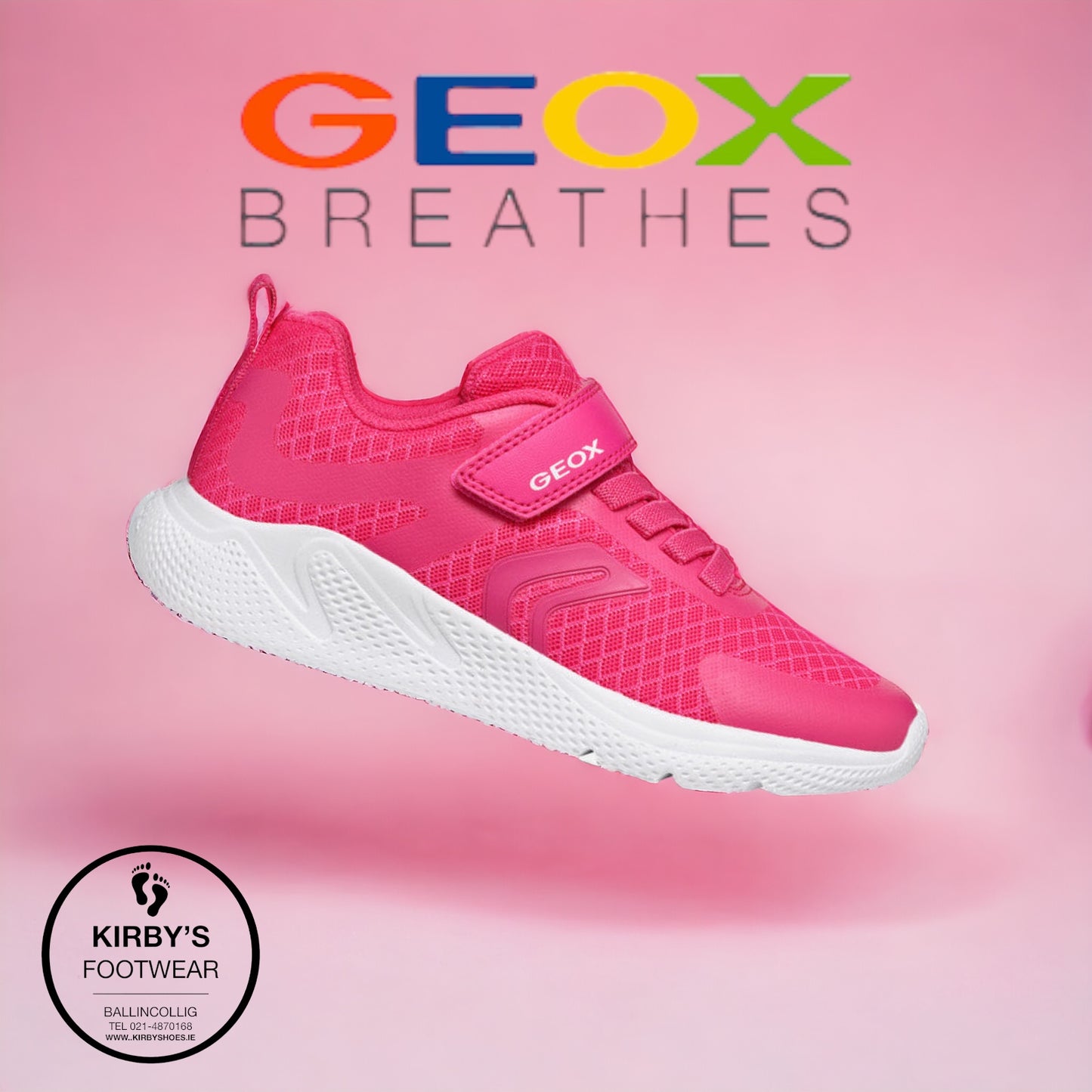 Geox Sprintye velcro pink