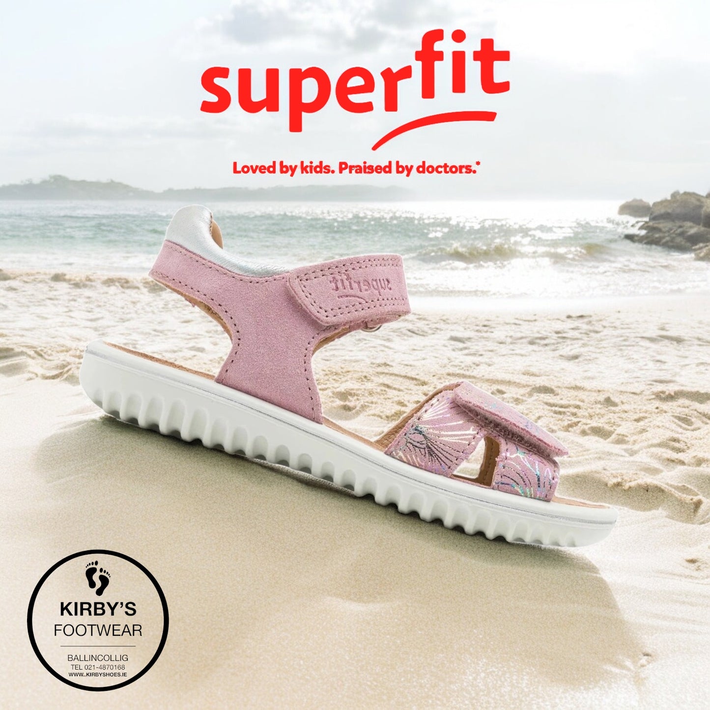 SuperFit sparkle sandal pink