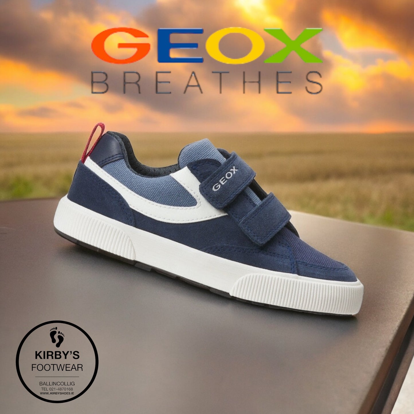 Geox Alphabeet navy velcro