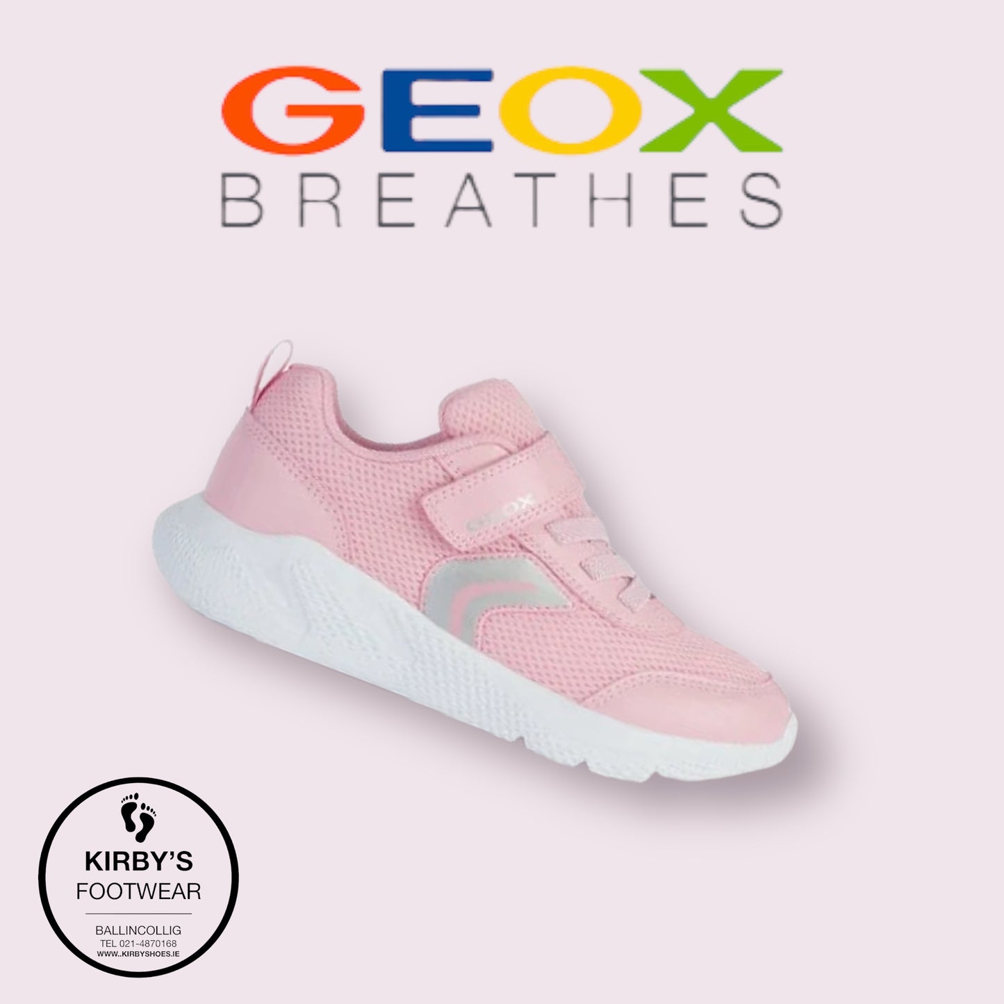 Geox Sprintye velcro baby pink