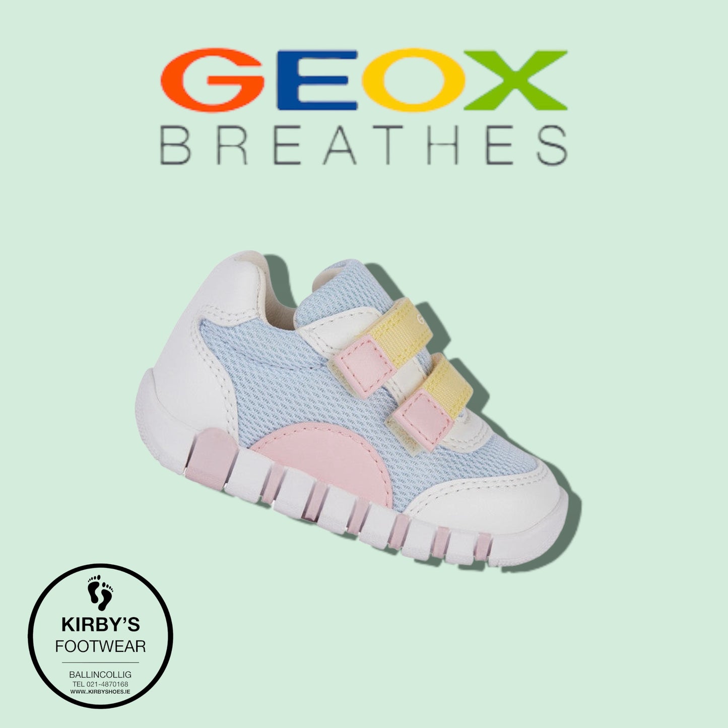 Geox Iupidoo velcro crystal white