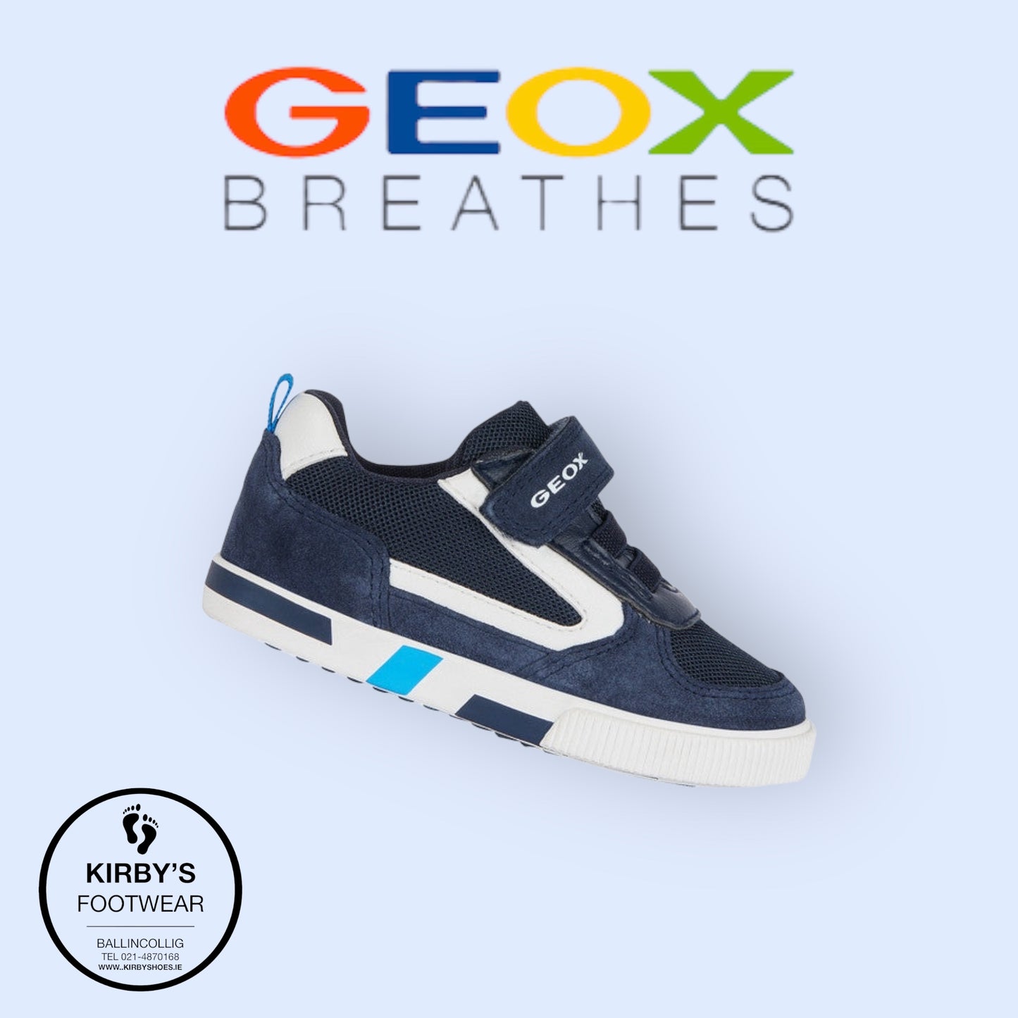 Geox Kilwi Navy White velcro