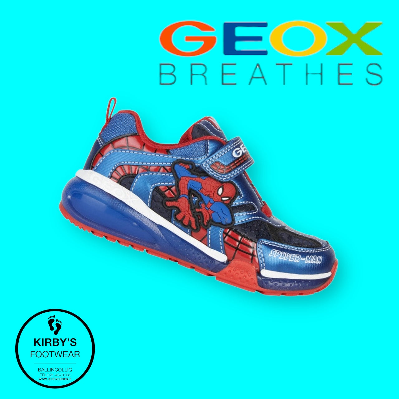 Geox Spiderman lights bayonyc trainer