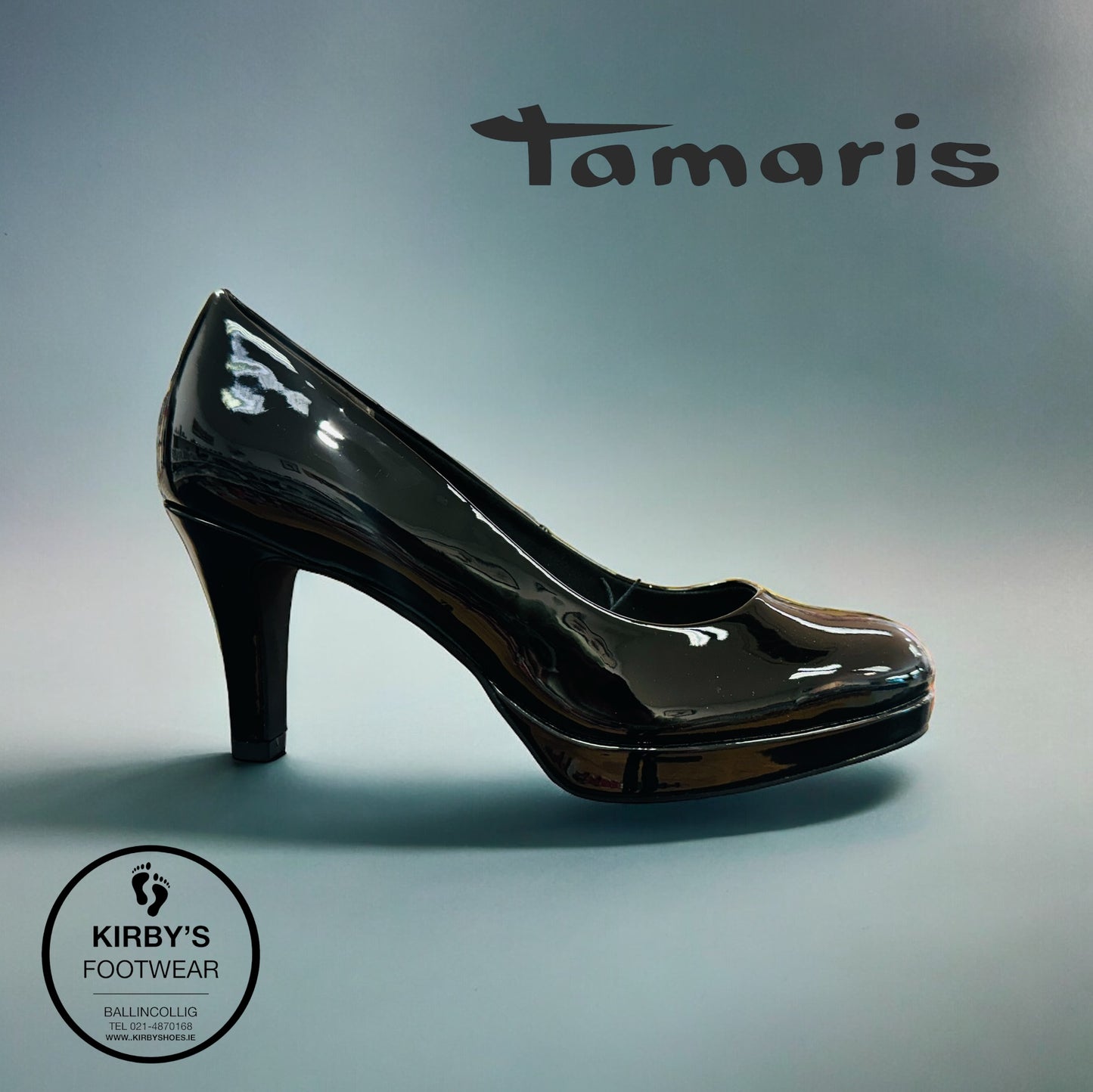 Tamaris court black patent 22432