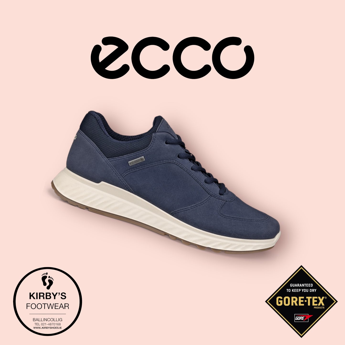 Ecco Exostride goretex waterproof - night sky