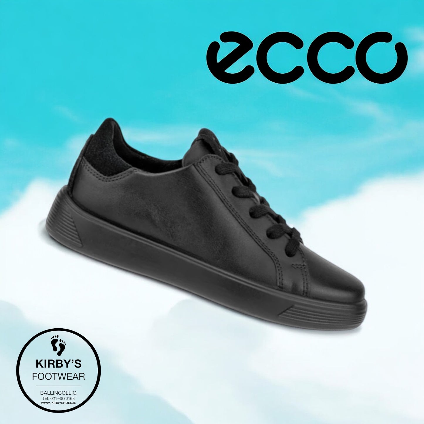 Ecco Street black lace zip