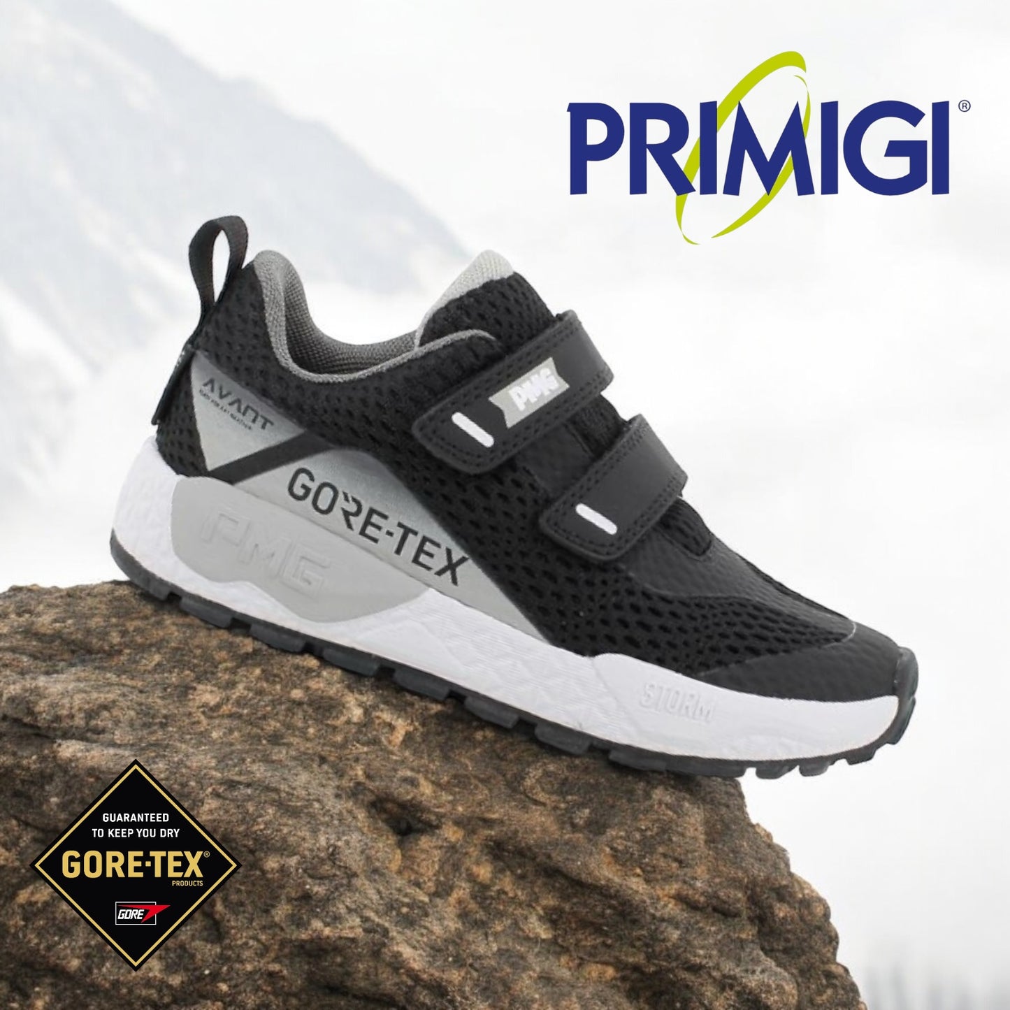 Primigi goretex trainer black white waterproof