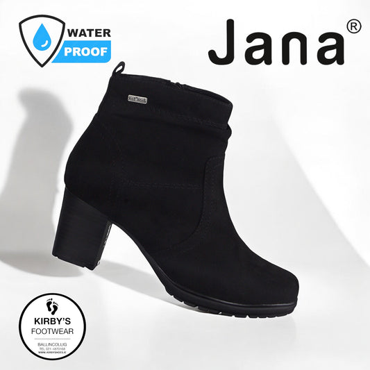 Jana waterproof tex boot - black - 26378 - wide fit