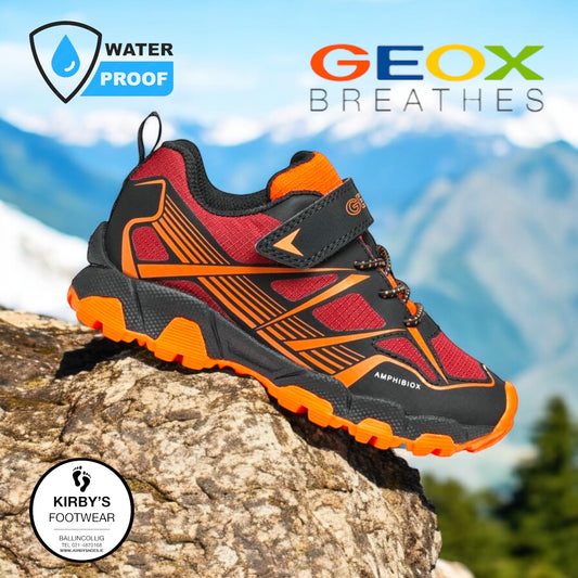 Geox Magnetar waterproof runner red black