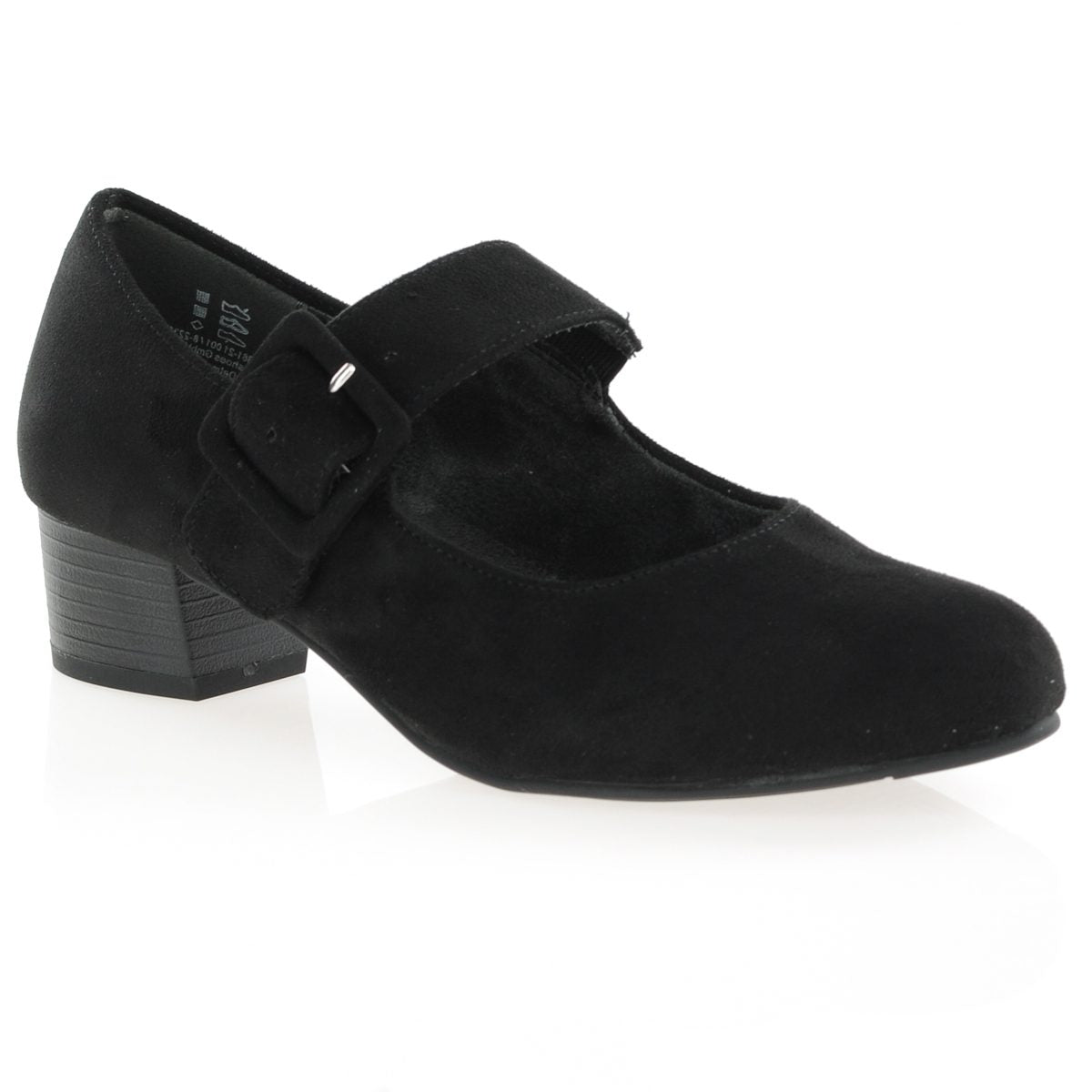 Jana black suede strap 22361