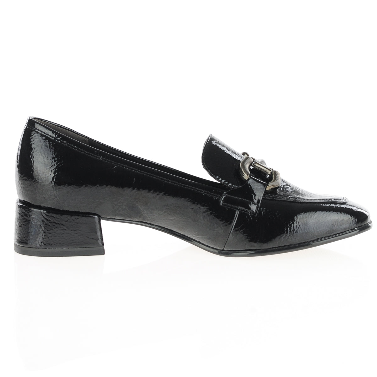 Tamaris slip on black patent 24316