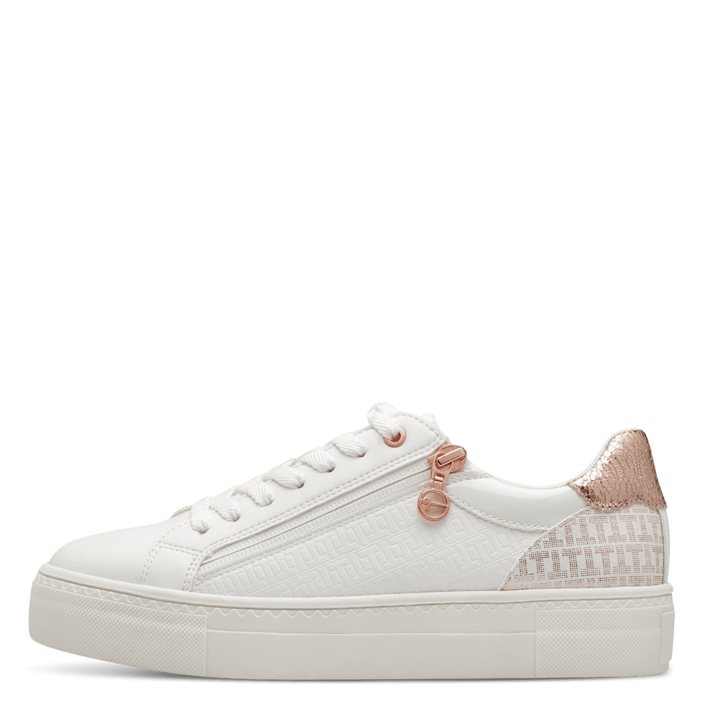 Tamaris trainer - white/rose gold - 23313