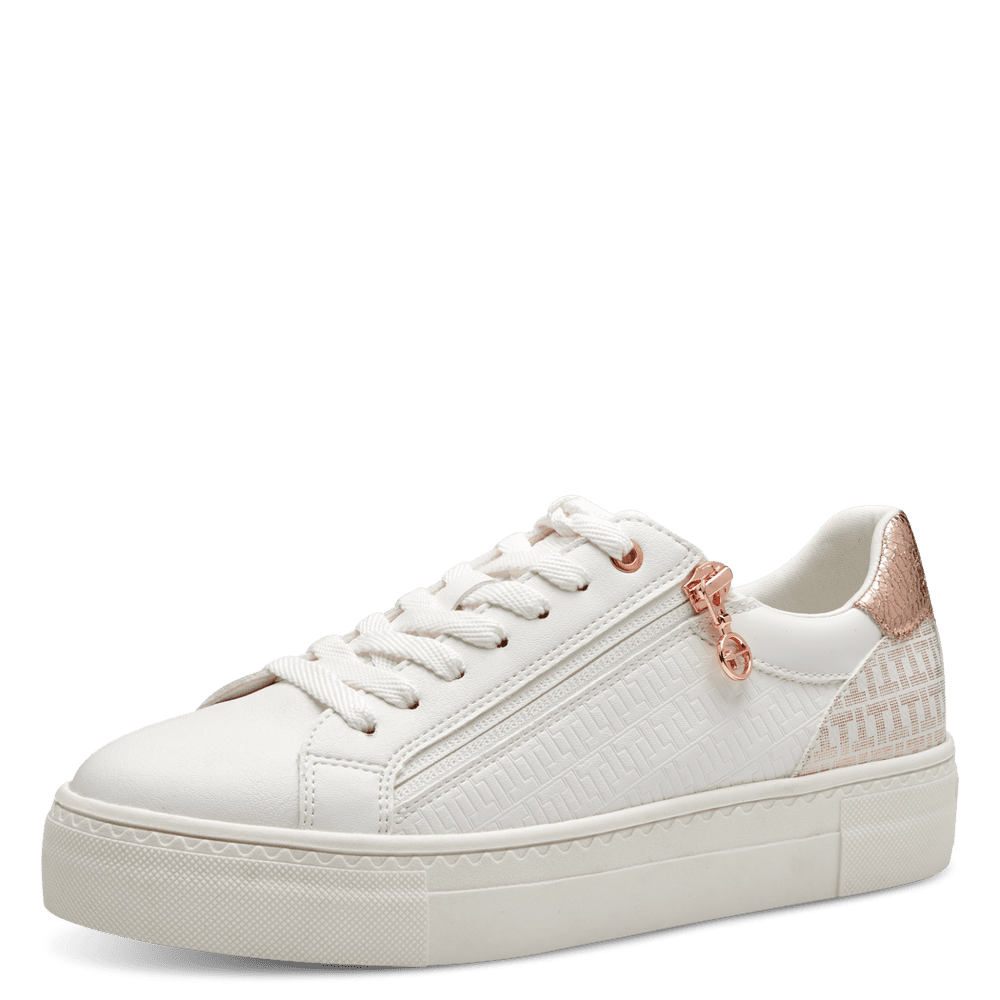 Tamaris trainer - white/rose gold - 23313