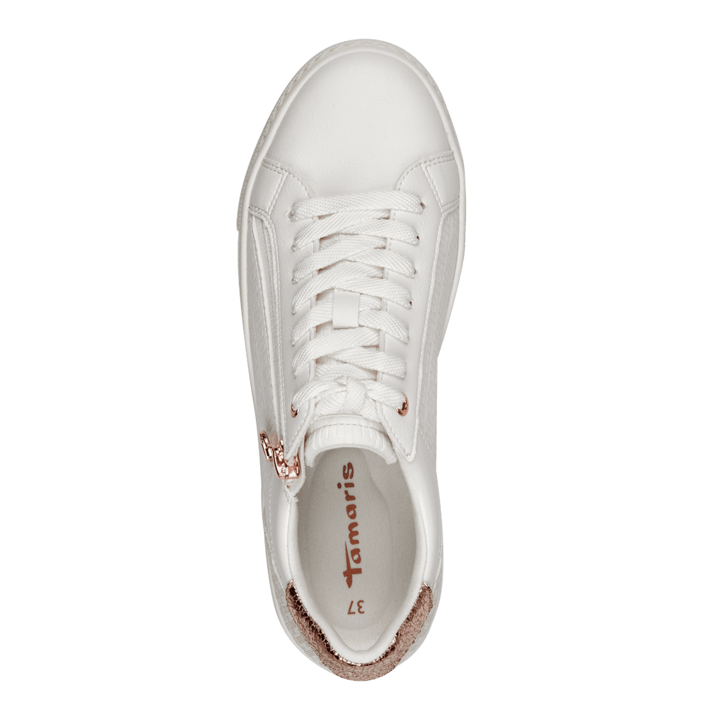 Tamaris trainer - white/rose gold - 23313