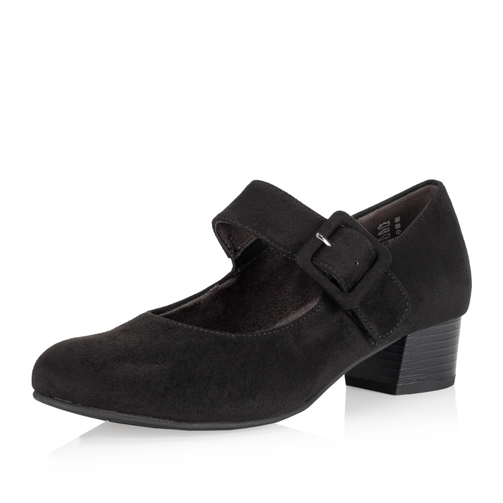 Jana black suede strap 22361