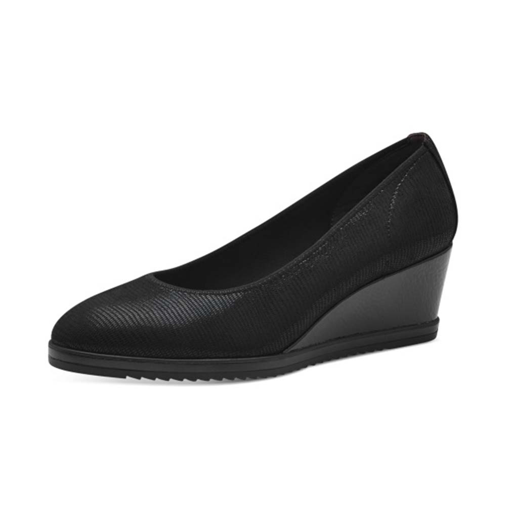 Tamaris black wedge 22325