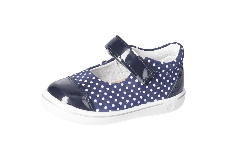 Ricosta Corinne navy polka dot - Kirbys Footwear Ltd