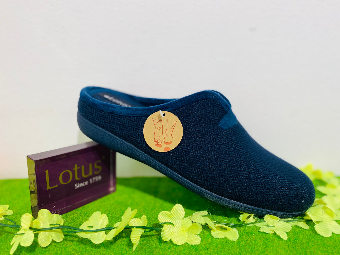 Lotus Albert slipper - navy - Kirbys Footwear Ltd