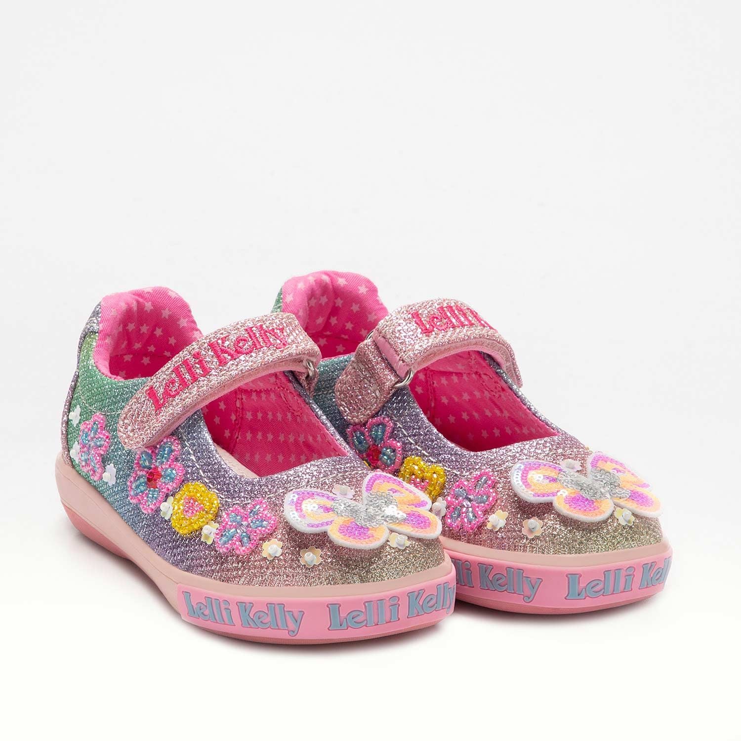 Lelli Kelly Rainbow butterfly strap Kirbys Footwear Ltd